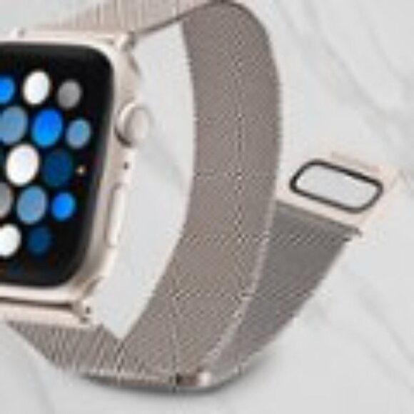 Insignia- Stainless Steel Mesh Band for Apple Watch 42mm, 44mm, 45mm ,49mm - Picture 5 of 5